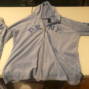 ****NOT FOR SALE dkny XL light blue soft velour track set not for sale